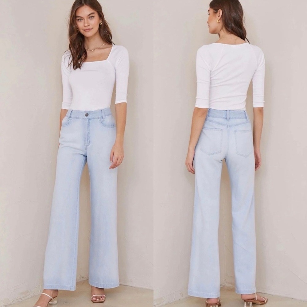 Bella Dahl Harlow 70s Jeans Vista Wash Sz 30 Bell Bottom Cotton Tencel Going Out